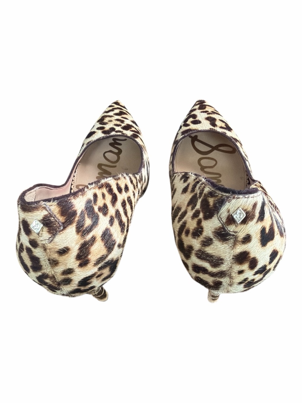 Sam Edelman Leopard Calf Hair Pointed Toe Pumps Heels Size 8 - Picture 7 of 13